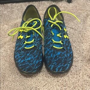 Under Armour Kids Blue and Yellow Shoes